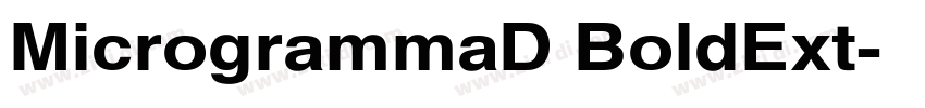 MicrogrammaD BoldExt字体转换